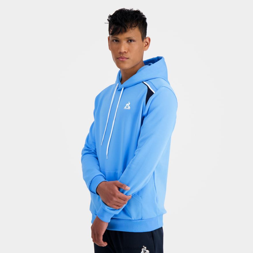 Le Coq Sportif roupas moletom com capuz azul homens 84V68436