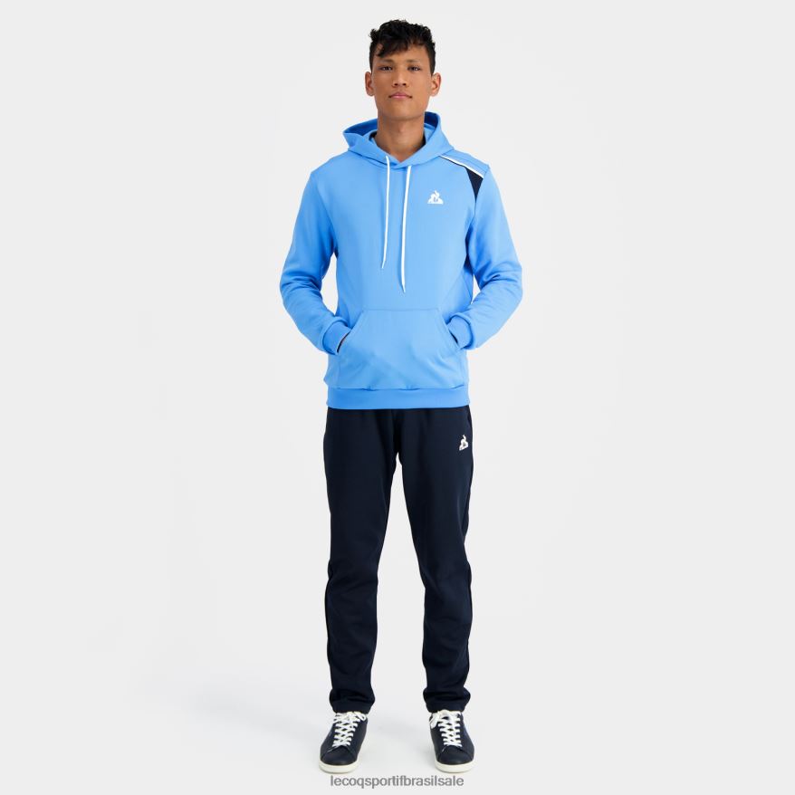 Le Coq Sportif roupas moletom com capuz azul homens 84V68436