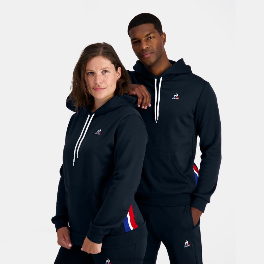 Le Coq Sportif roupas moletom com capuz azul homens 84V6844