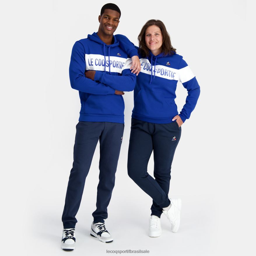 Le Coq Sportif roupas moletom com capuz azul homens 84V6846