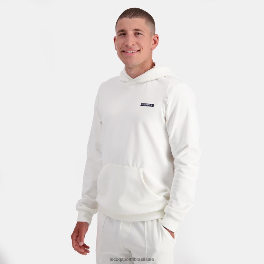 Le Coq Sportif roupas moletom com capuz branco homens 84V6842