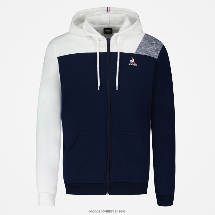 Le Coq Sportif roupas moletom com capuz e zíper azul homens 84V68422