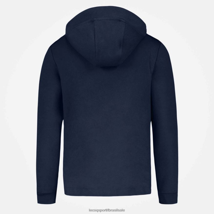Le Coq Sportif roupas moletom com capuz e zíper azul homens 84V68469