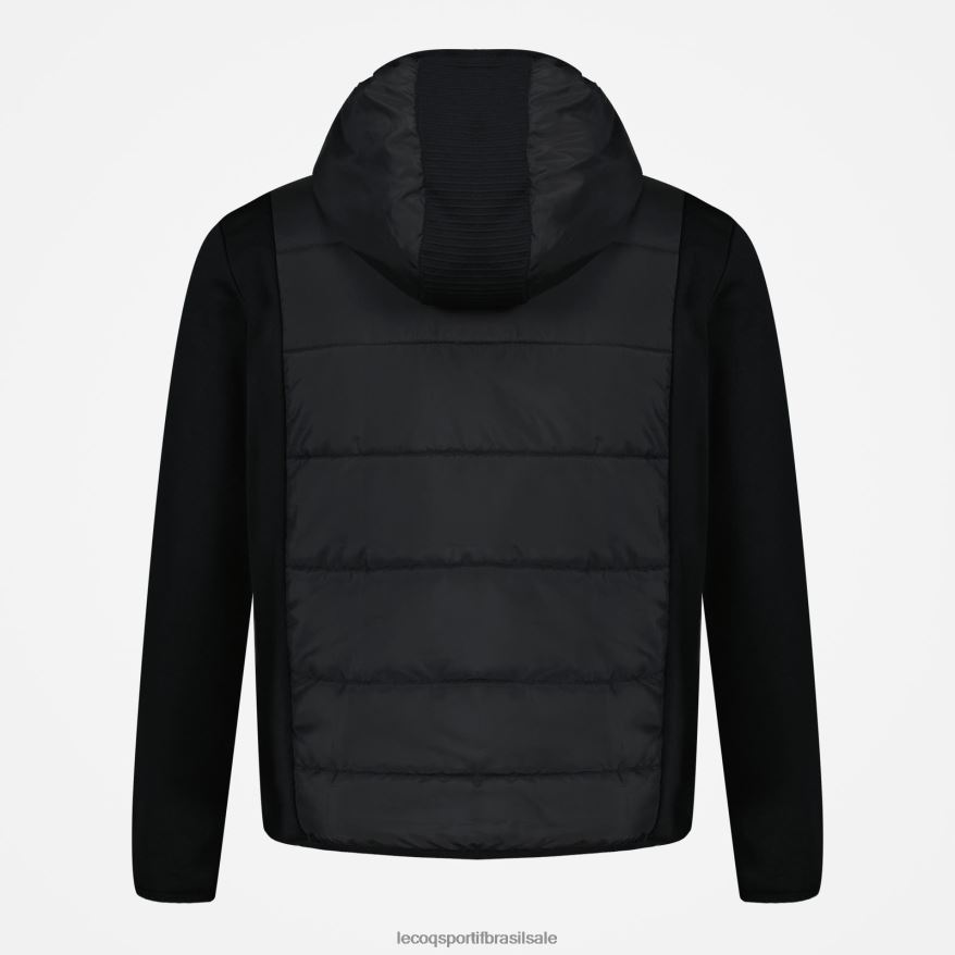 Le Coq Sportif roupas moletom com capuz e zíper preto homens 84V684450