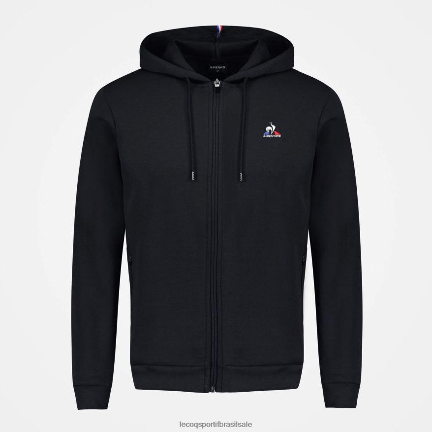 Le Coq Sportif roupas moletom com capuz e zíper preto homens 84V68448