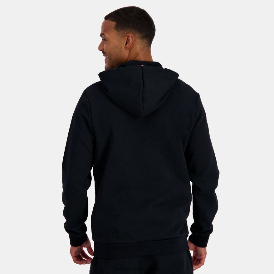 Le Coq Sportif roupas moletom com capuz e zíper preto homens 84V68448