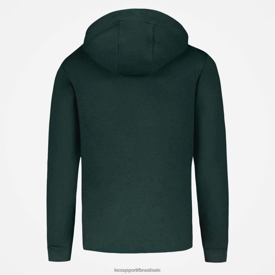 Le Coq Sportif roupas moletom com capuz e zíper verde homens 84V684462
