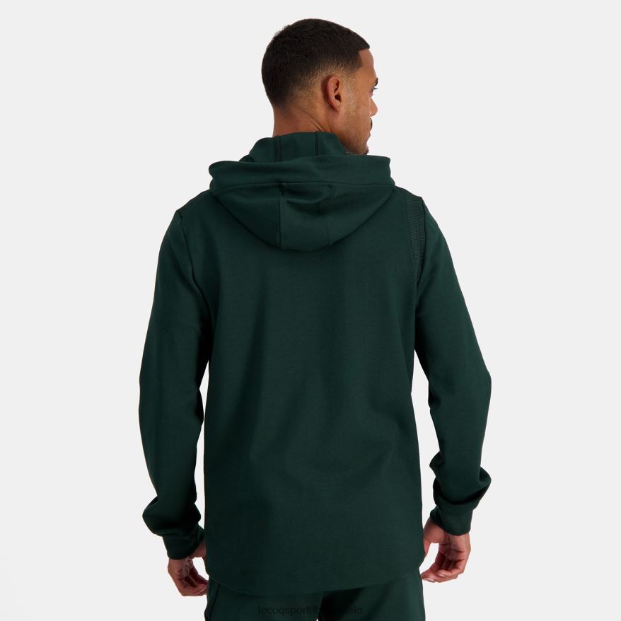 Le Coq Sportif roupas moletom com capuz e zíper verde homens 84V684462