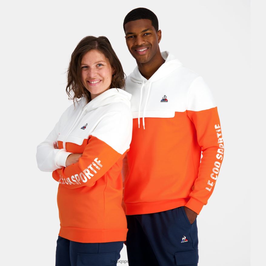 Le Coq Sportif roupas moletom com capuz laranja homens 84V68418