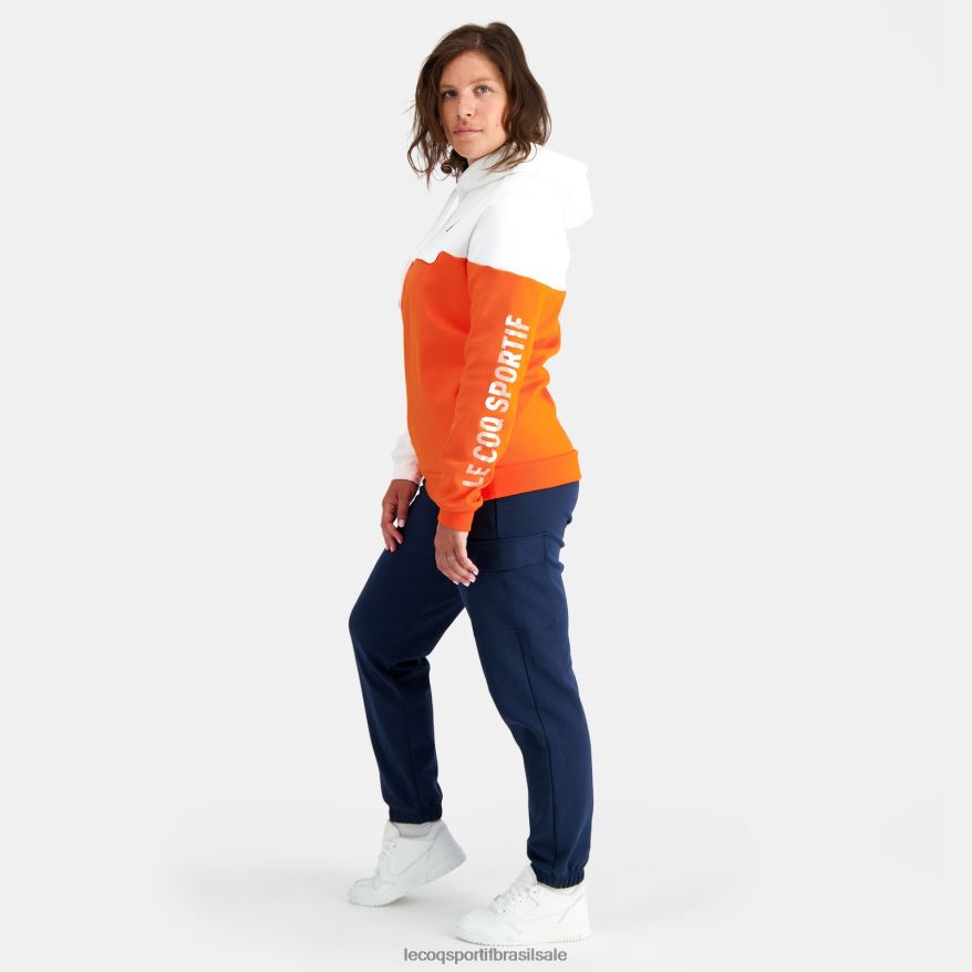 Le Coq Sportif roupas moletom com capuz laranja homens 84V68418
