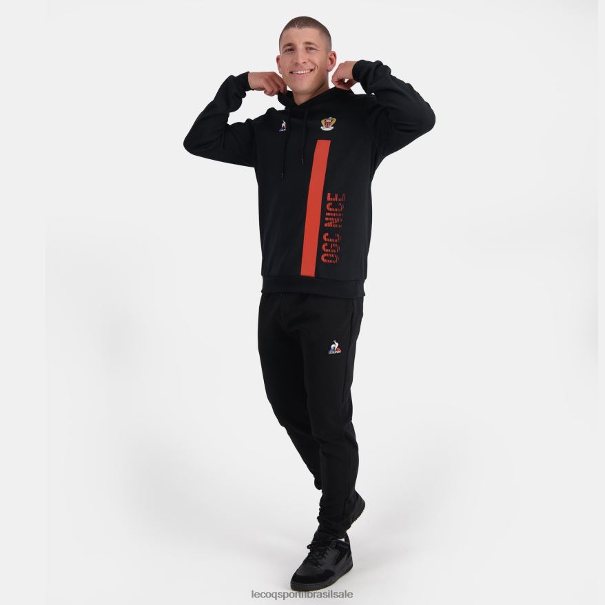 Le Coq Sportif roupas moletom com capuz preto homens 84V68415