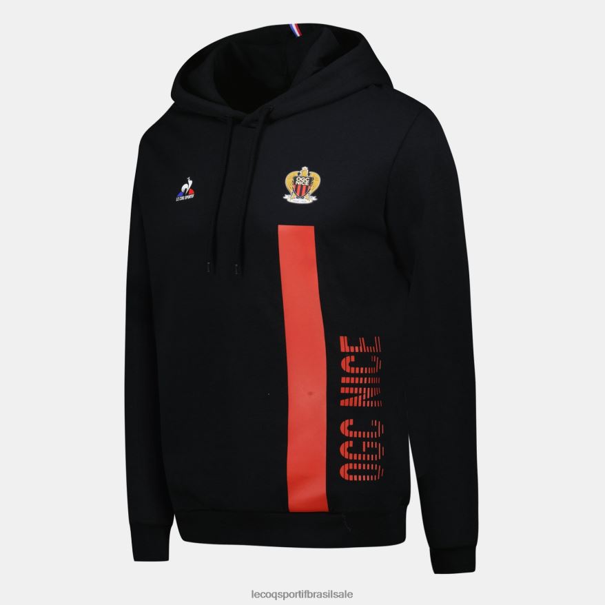 Le Coq Sportif roupas moletom com capuz preto homens 84V68415