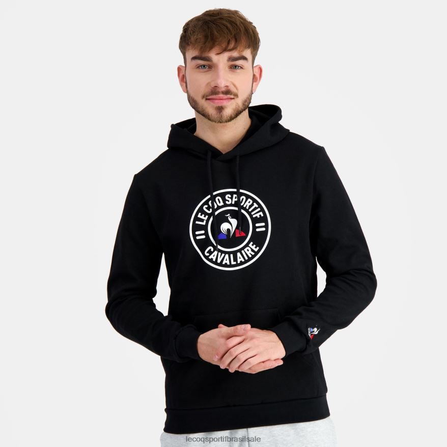 Le Coq Sportif roupas moletom com capuz preto homens 84V68445