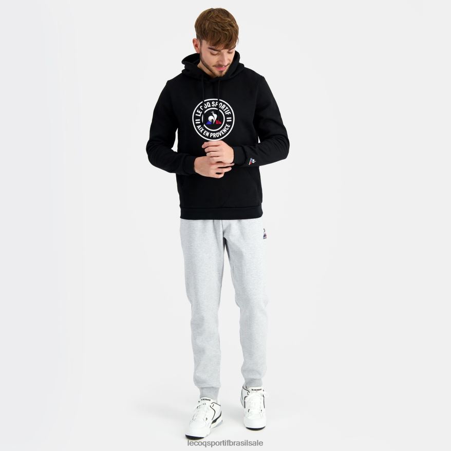 Le Coq Sportif roupas moletom com capuz preto homens 84V68446