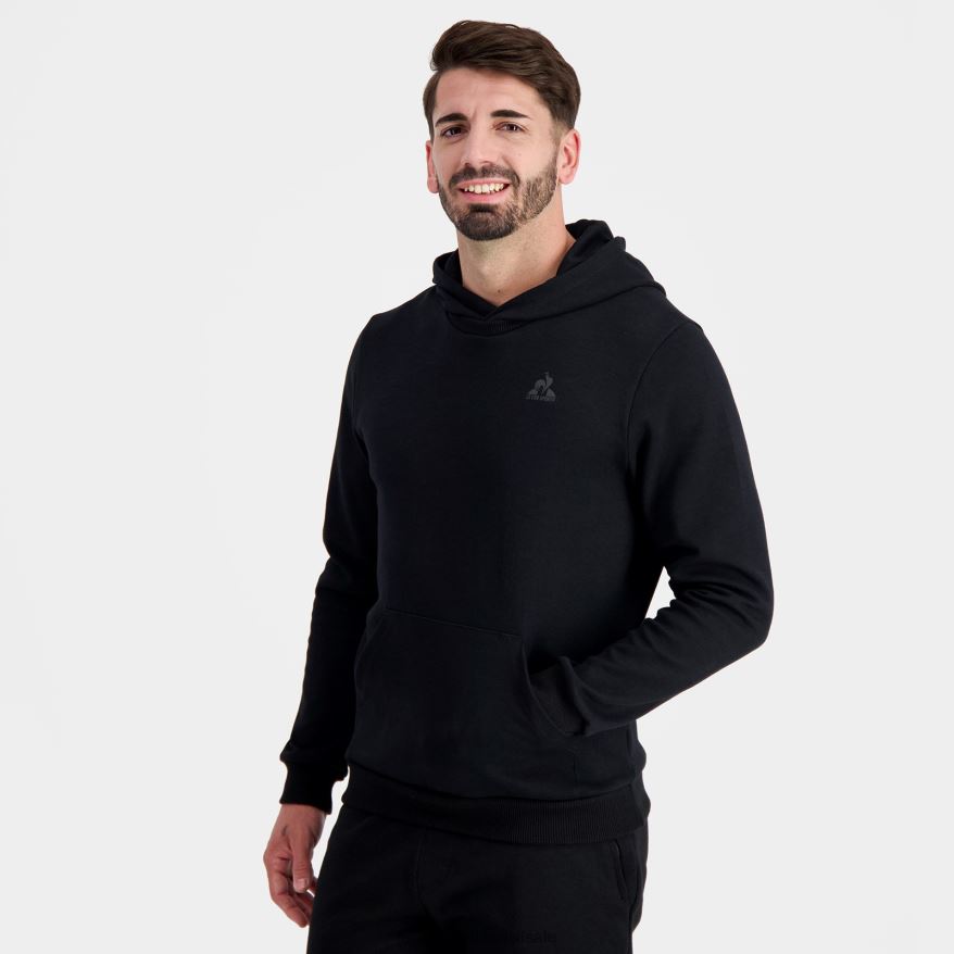 Le Coq Sportif roupas moletom com capuz preto homens 84V6847