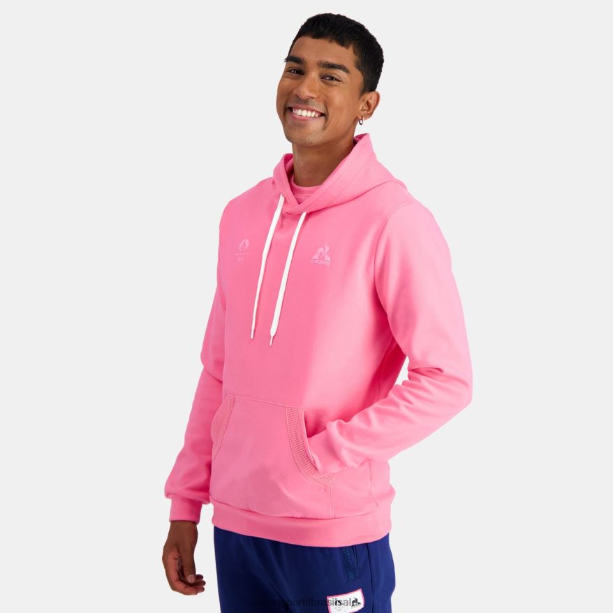 Le Coq Sportif roupas moletom com capuz rosa homens 84V68430