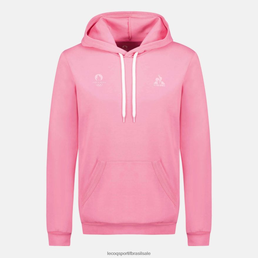 Le Coq Sportif roupas moletom com capuz rosa homens 84V68430