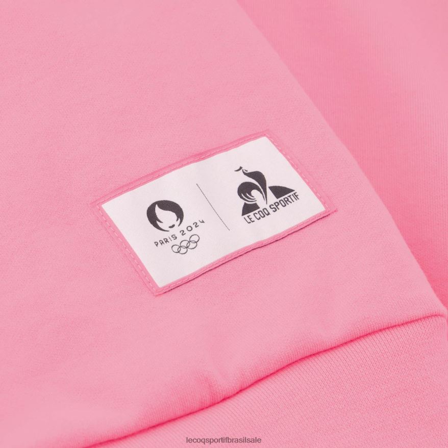 Le Coq Sportif roupas moletom com capuz rosa homens 84V68430