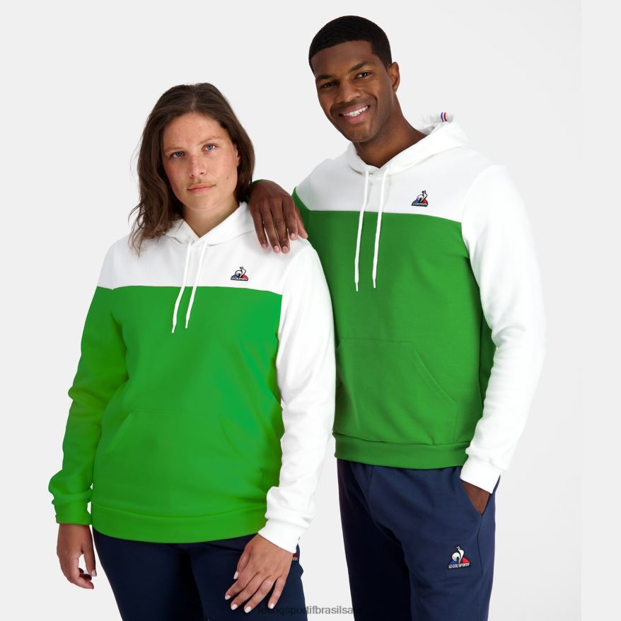 Le Coq Sportif roupas moletom com capuz verde homens 84V68417