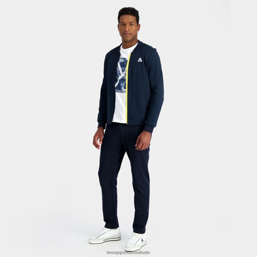Le Coq Sportif roupas moletom com zíper azul homens 84V68419