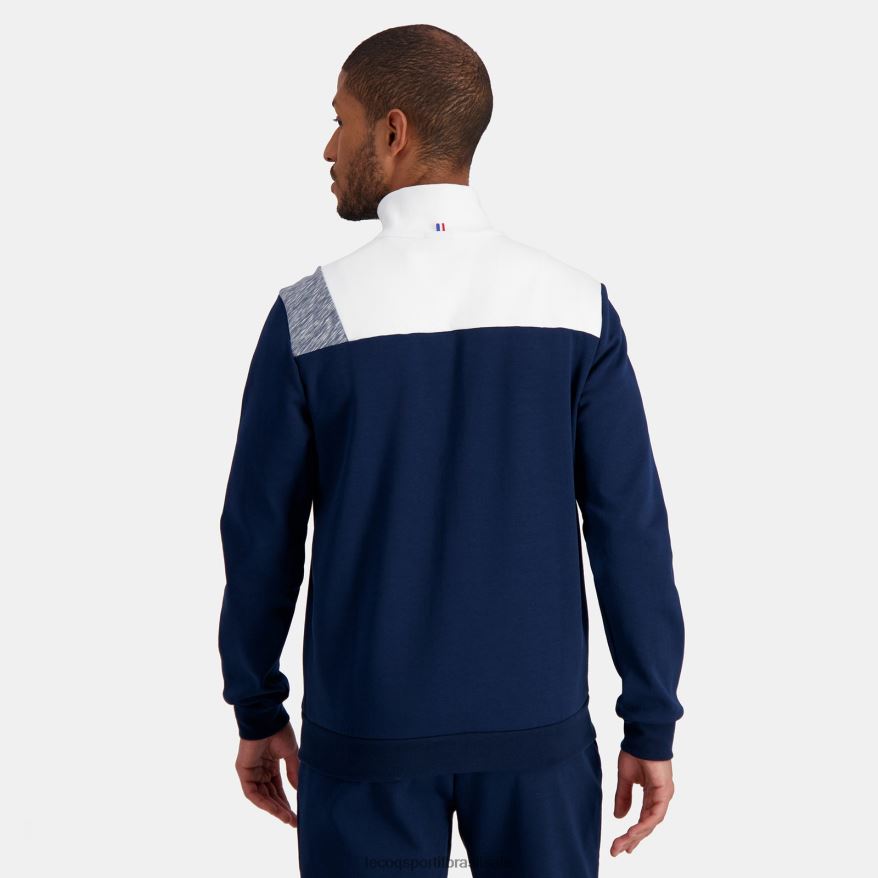 Le Coq Sportif roupas moletom com zíper azul homens 84V68423