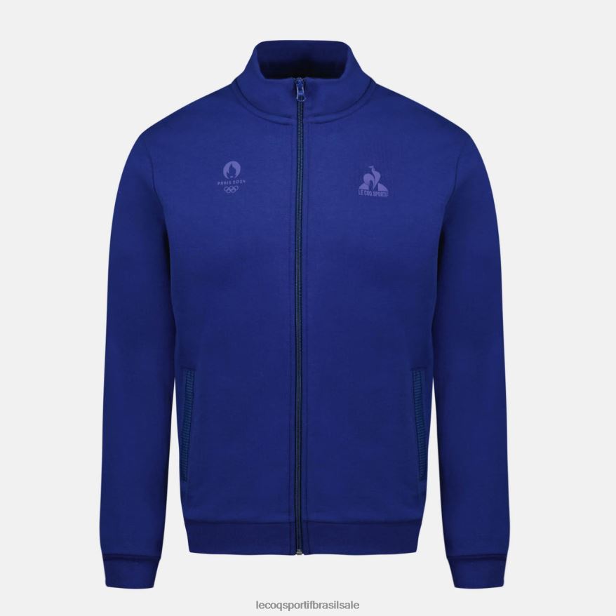 Le Coq Sportif roupas moletom com zíper azul homens 84V68432