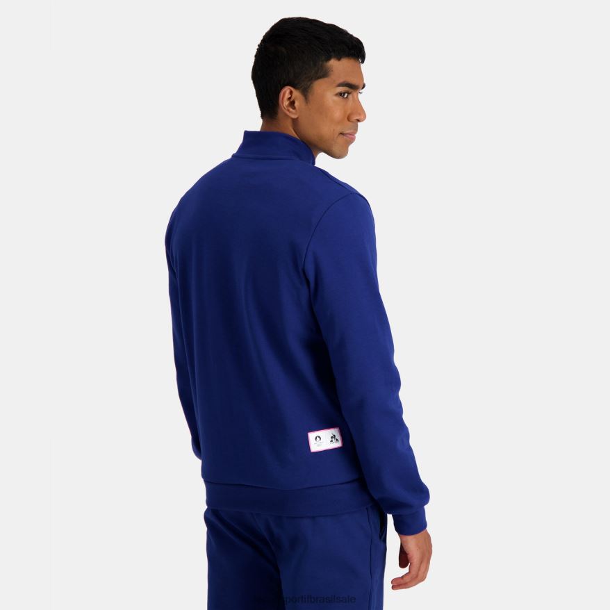 Le Coq Sportif roupas moletom com zíper azul homens 84V68432