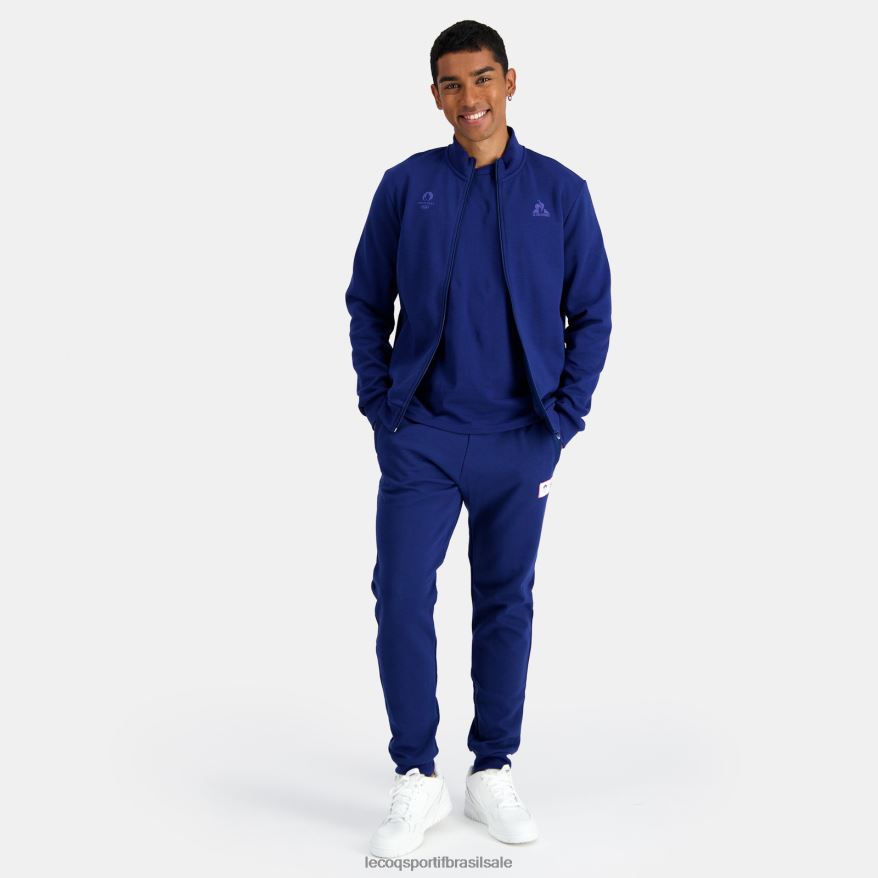 Le Coq Sportif roupas moletom com zíper azul homens 84V68432