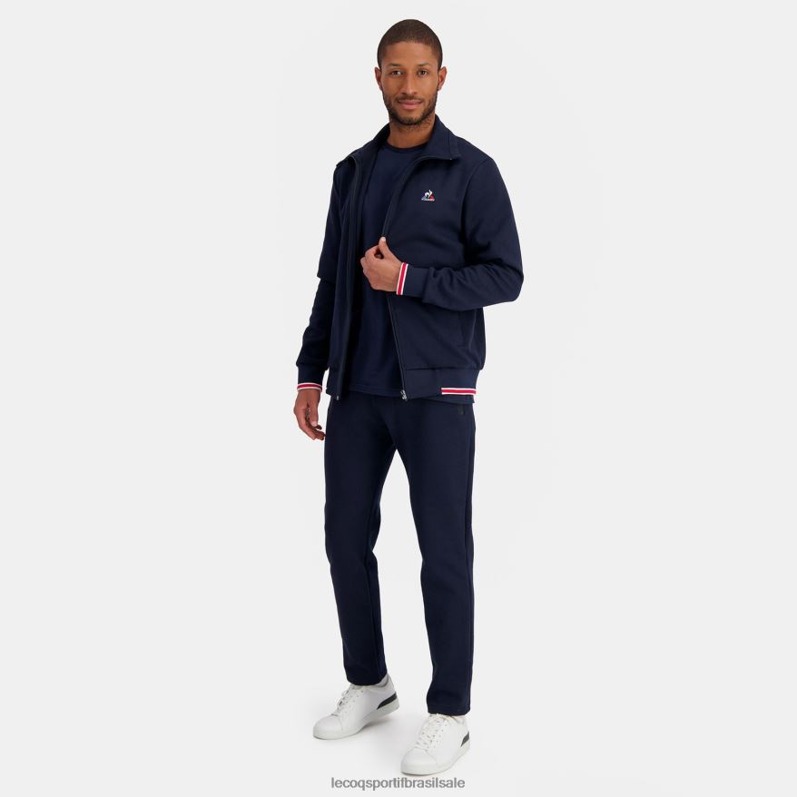 Le Coq Sportif roupas moletom com zíper azul homens 84V684431