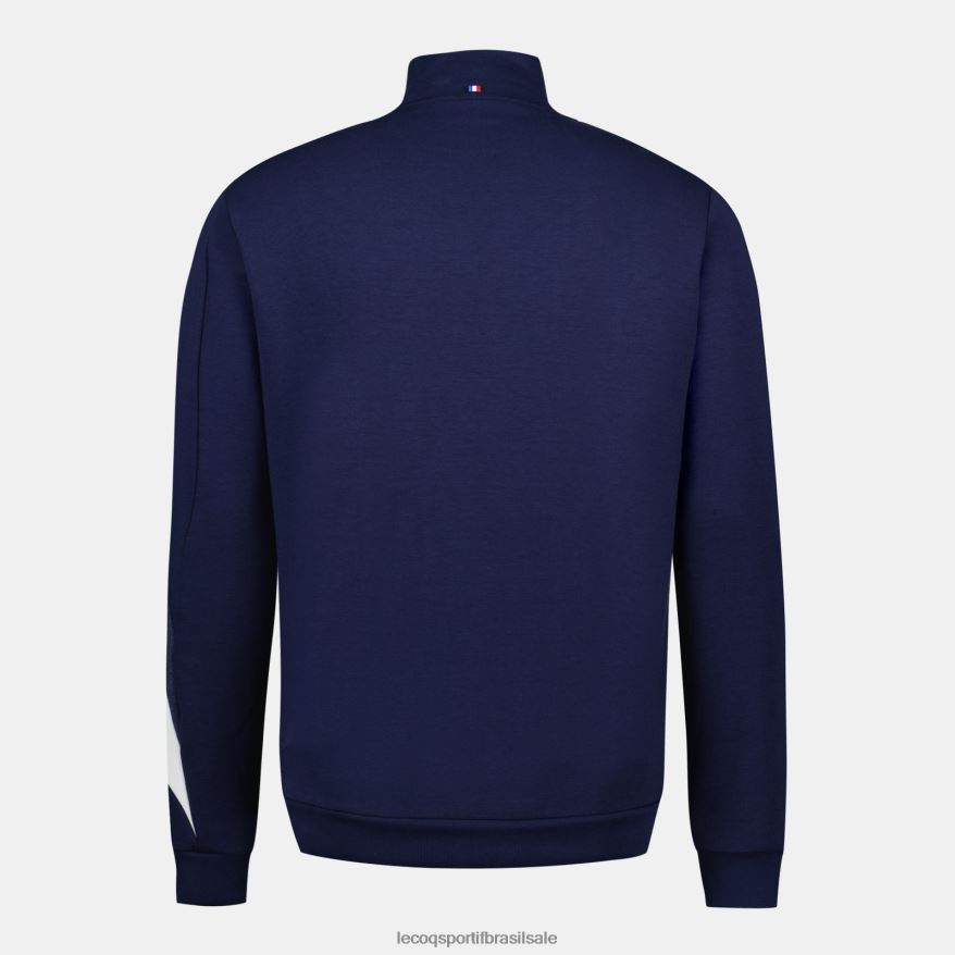 Le Coq Sportif roupas moletom com zíper azul homens 84V684445