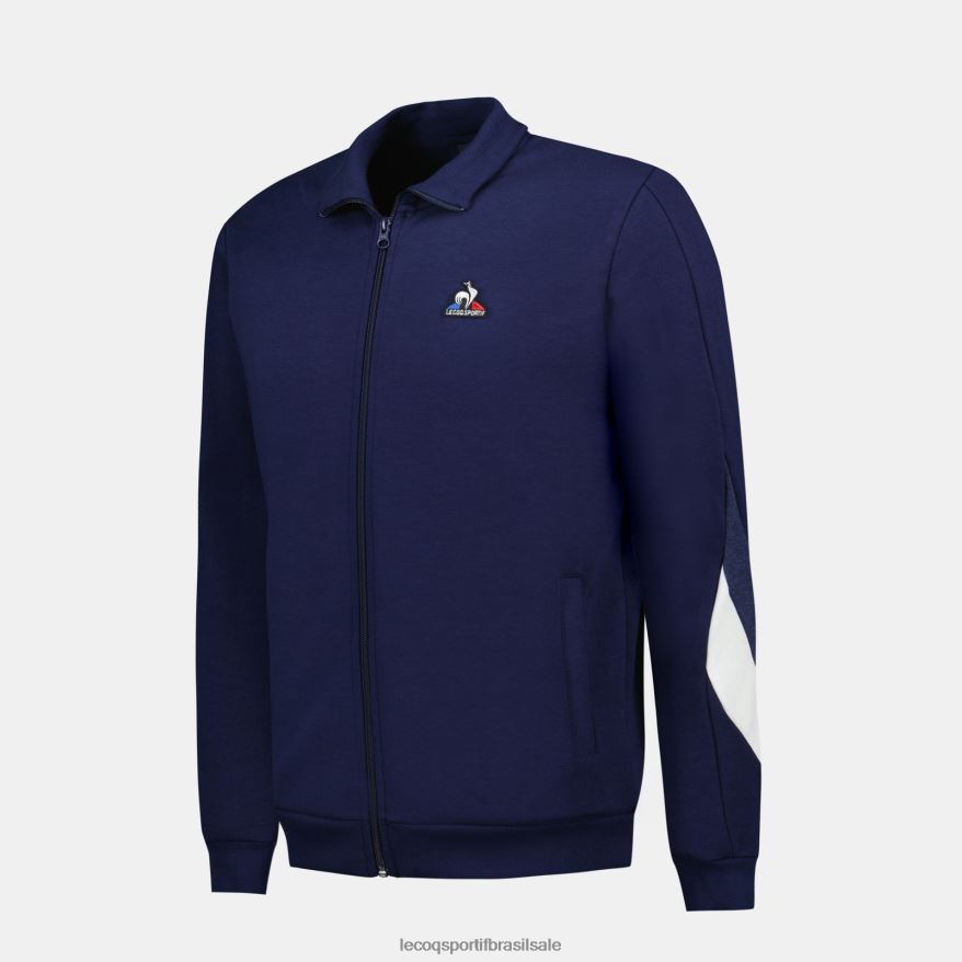 Le Coq Sportif roupas moletom com zíper azul homens 84V684445