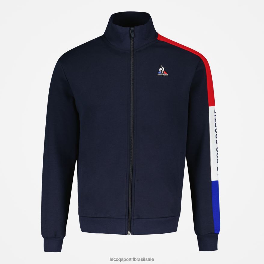 Le Coq Sportif roupas moletom com zíper azul homens 84V684455