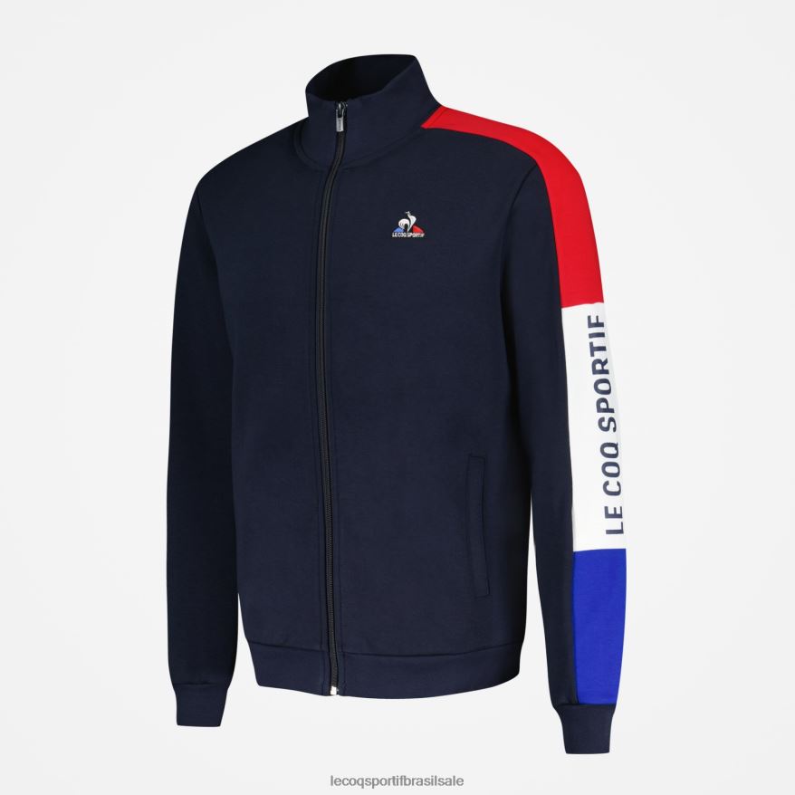 Le Coq Sportif roupas moletom com zíper azul homens 84V684455