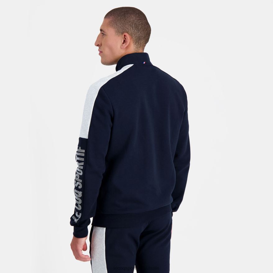 Le Coq Sportif roupas moletom com zíper azul homens 84V684459