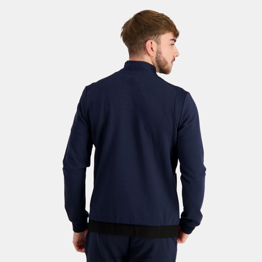 Le Coq Sportif roupas moletom com zíper azul homens 84V68471