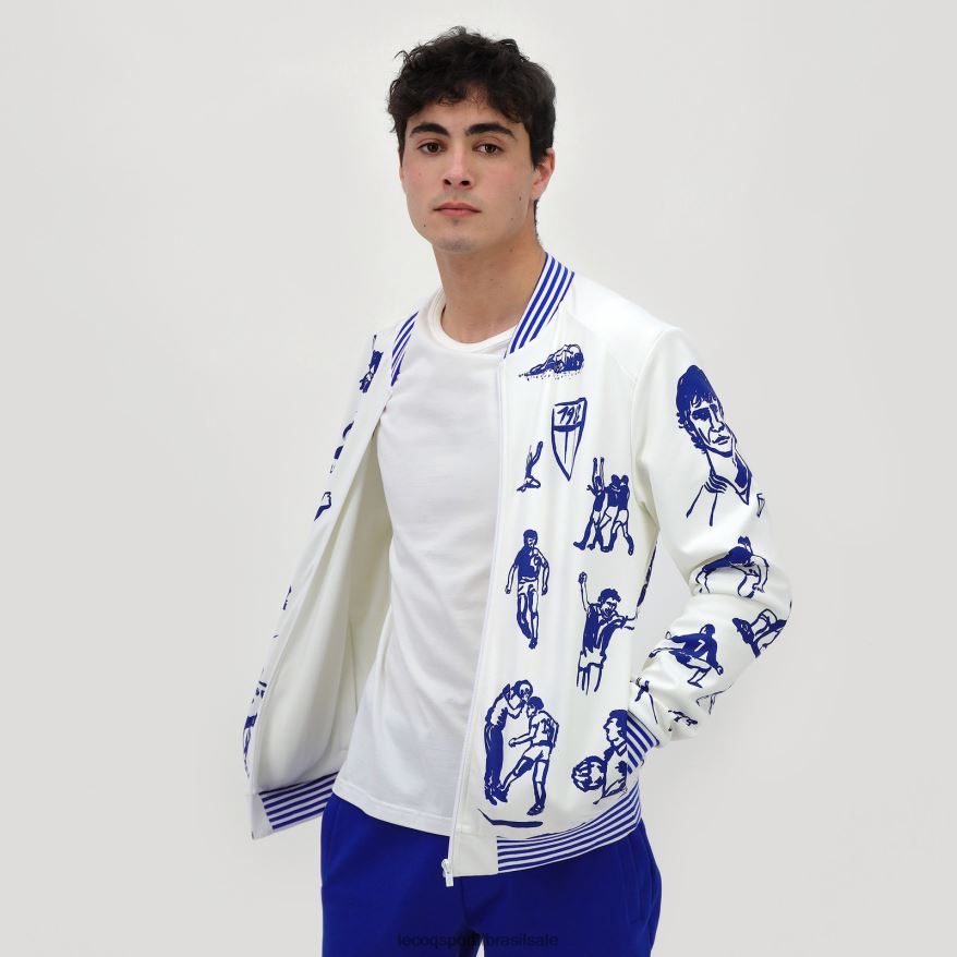 Le Coq Sportif roupas moletom com zíper branco homens 84V684472