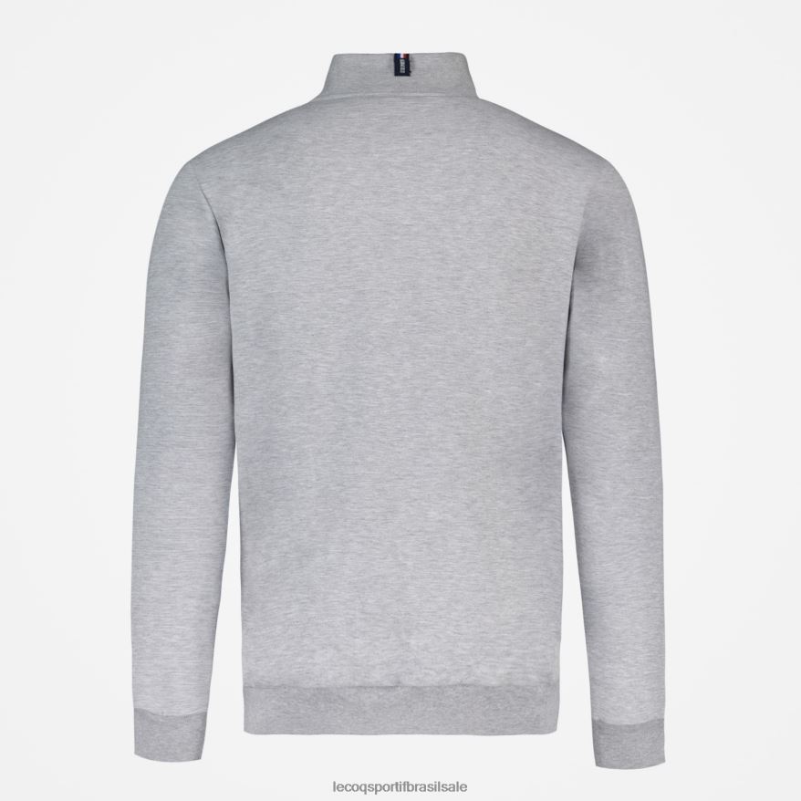 Le Coq Sportif roupas moletom com zíper cinza homens 84V68457