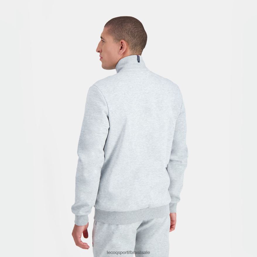 Le Coq Sportif roupas moletom com zíper cinza homens 84V68457