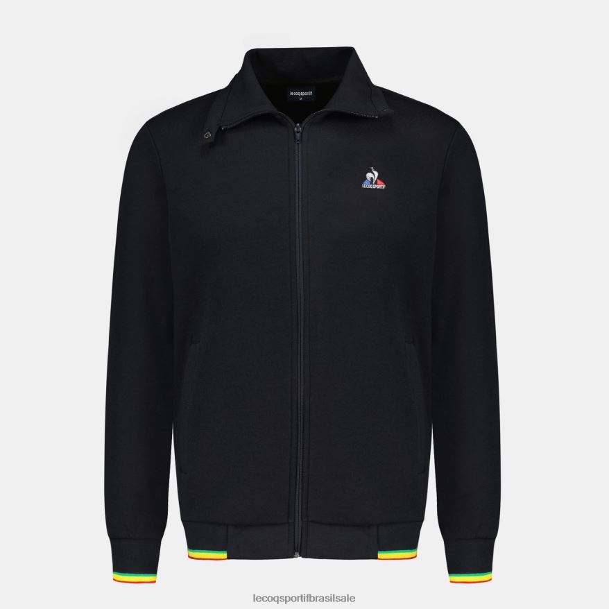Le Coq Sportif roupas moletom preto com zíper homens 84V684432
