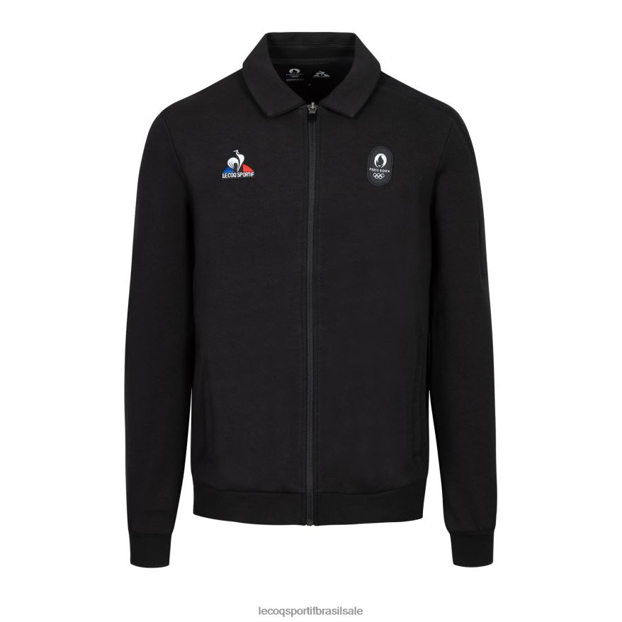 Le Coq Sportif roupas moletom preto com zíper homens 84V684489