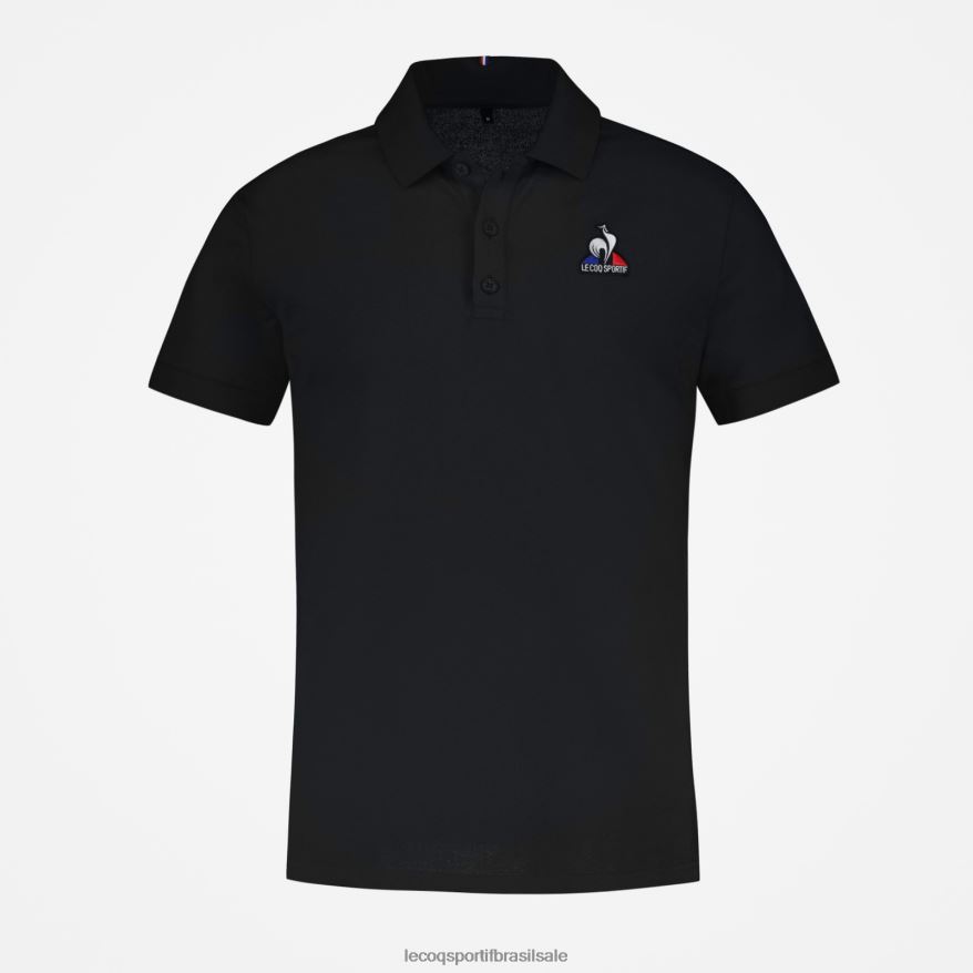 Le Coq Sportif roupas pólo preto homens 84V684127