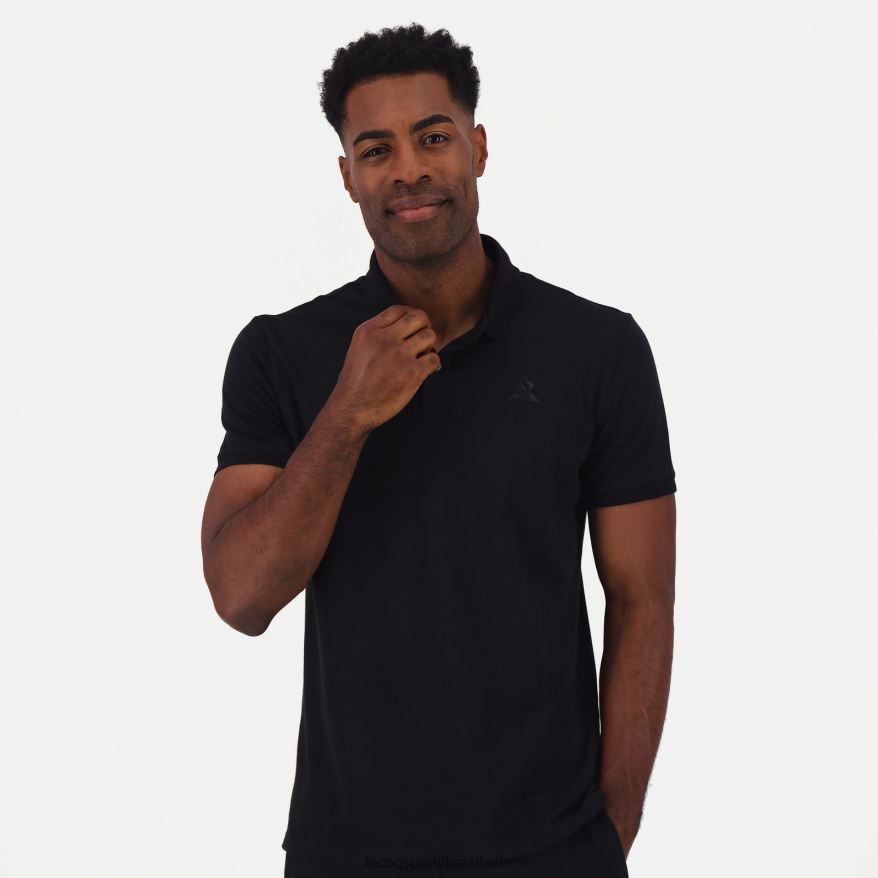 Le Coq Sportif roupas pólo preto homens 84V684129