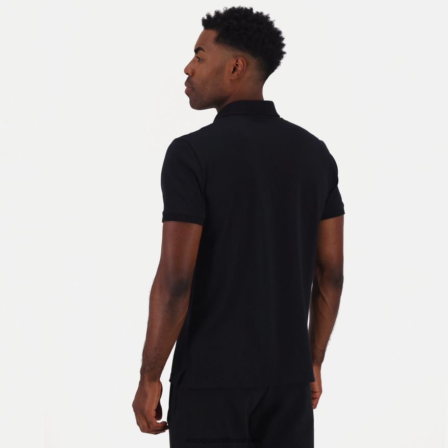 Le Coq Sportif roupas pólo preto homens 84V684129
