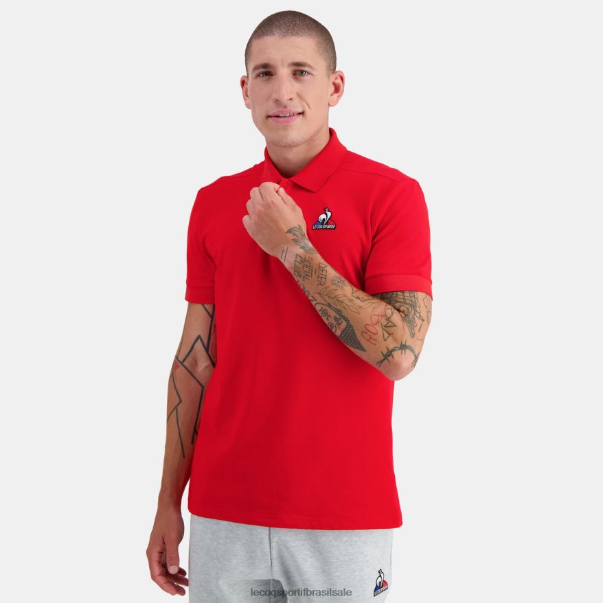 Le Coq Sportif roupas pólo vermelho homens 84V684126