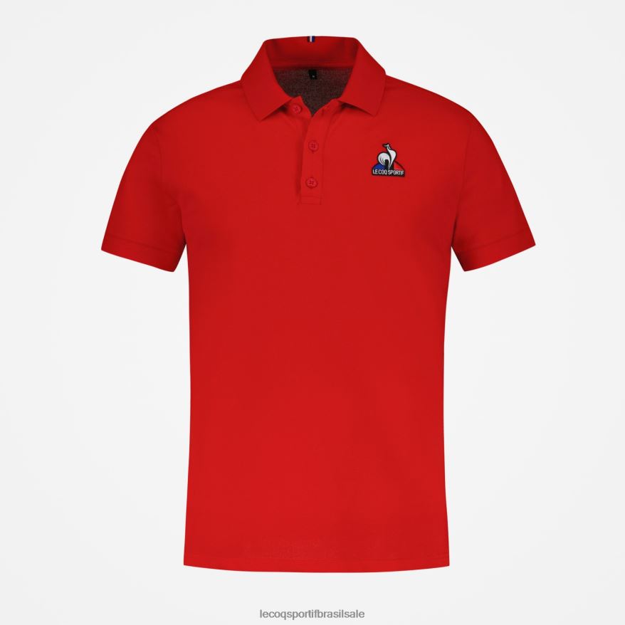 Le Coq Sportif roupas pólo vermelho homens 84V684126