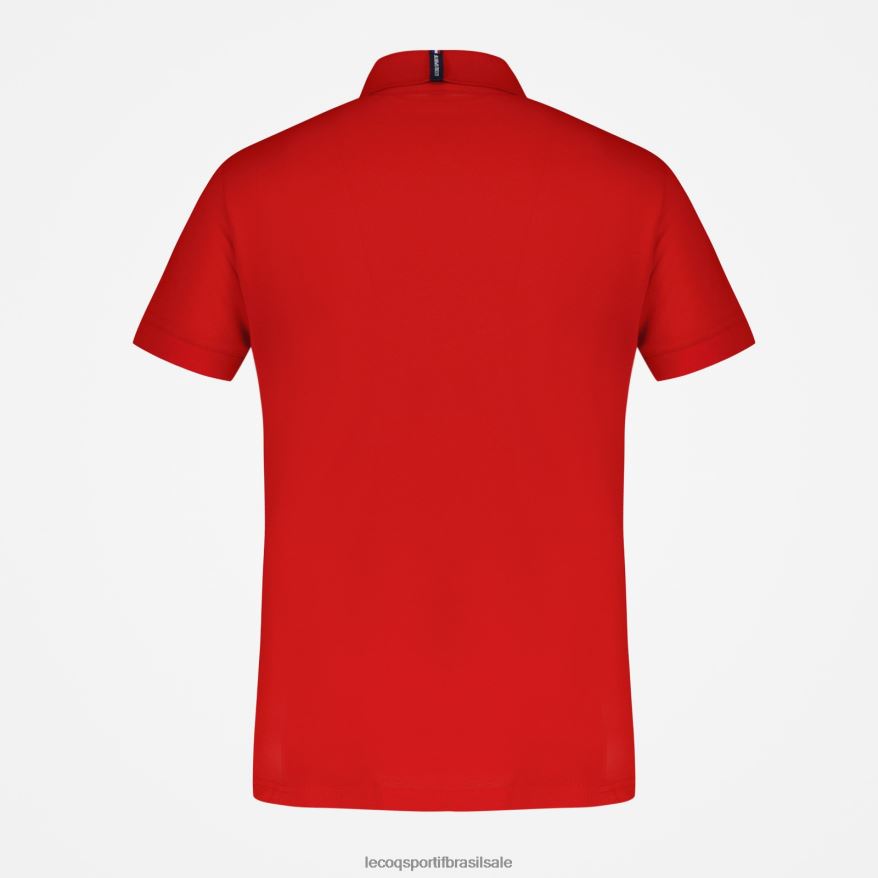 Le Coq Sportif roupas pólo vermelho homens 84V684126