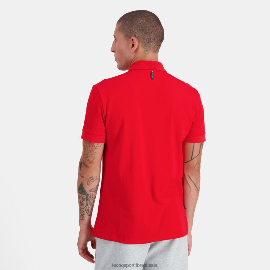 Le Coq Sportif roupas pólo vermelho homens 84V684126