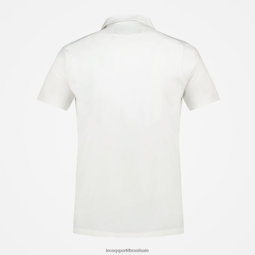 Le Coq Sportif roupas polo de algodão branco homens 84V684128