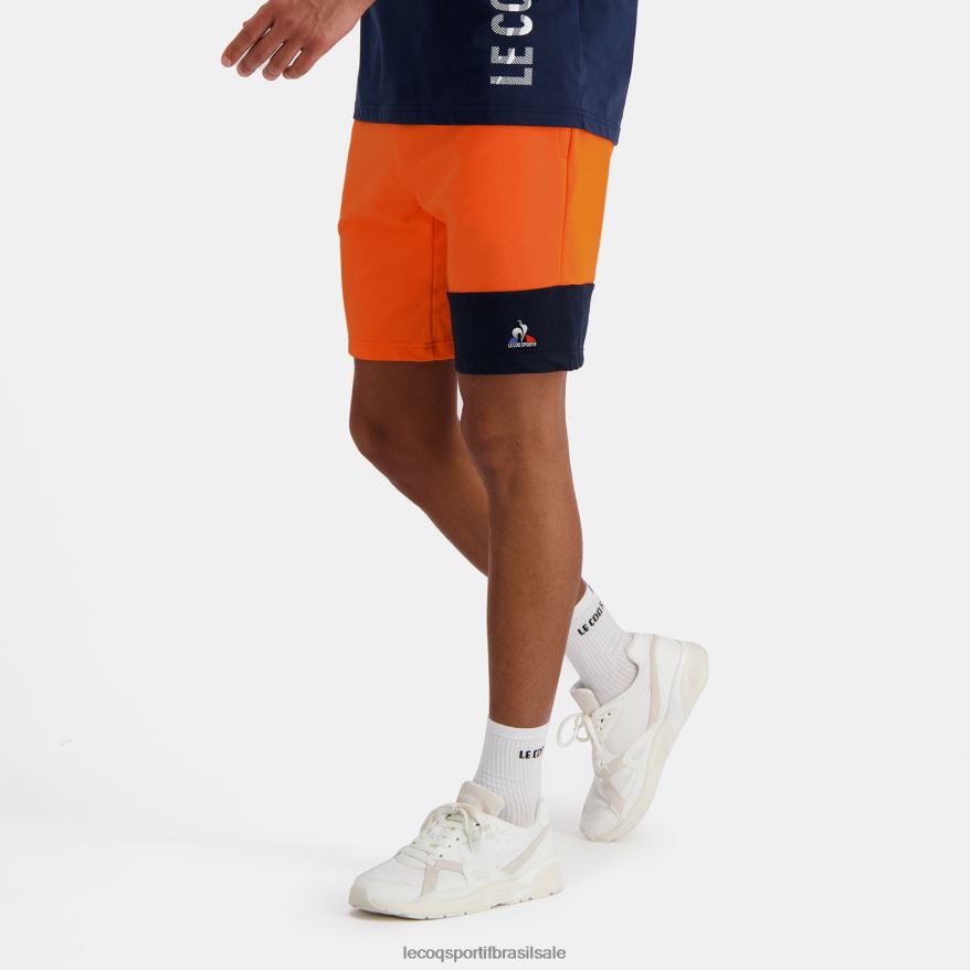 Le Coq Sportif roupas short laranja homens 84V684231