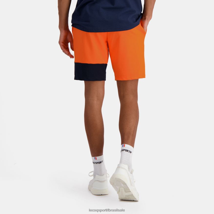 Le Coq Sportif roupas short laranja homens 84V684231